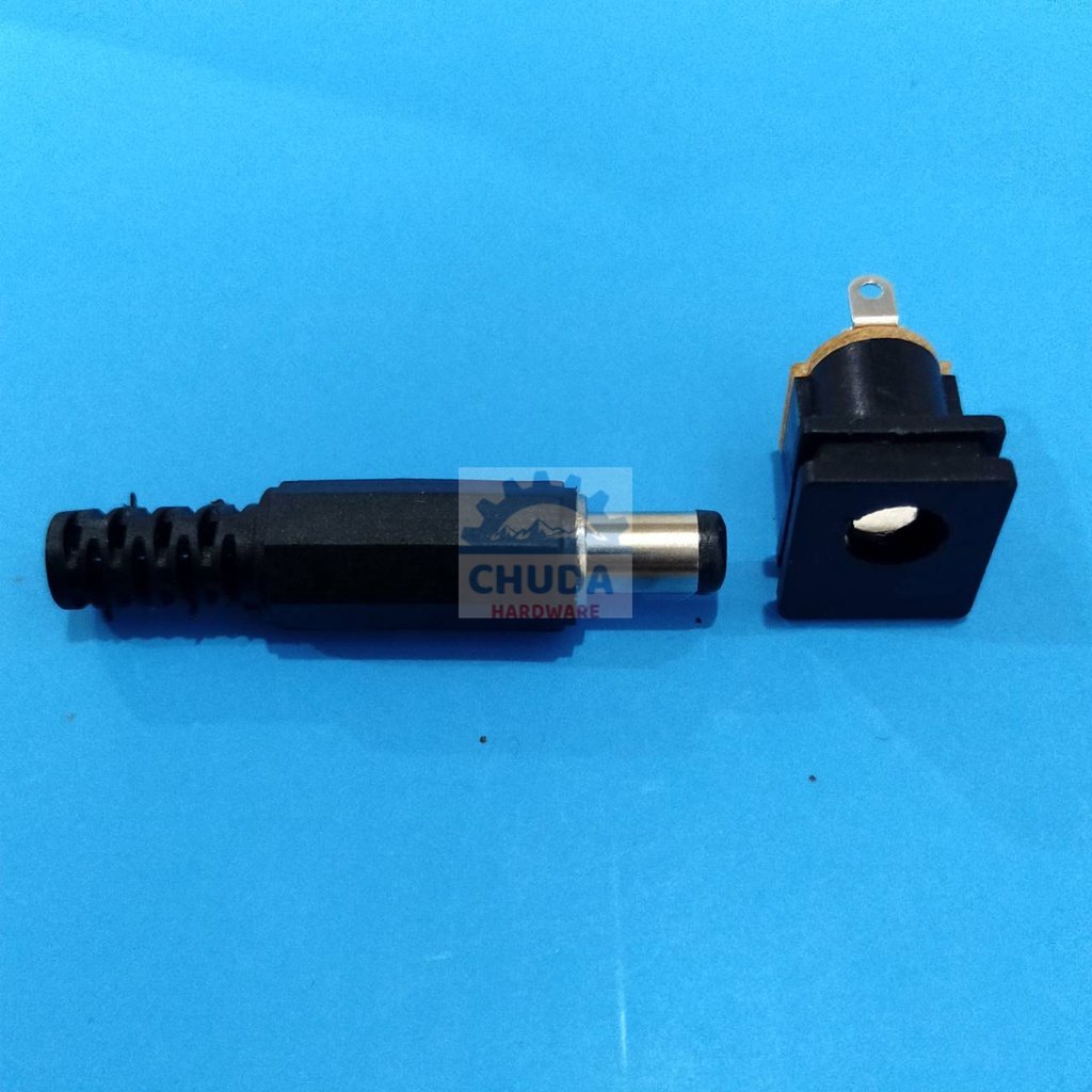 หัวแจ็ค 5.5x2.1mm แจ็ค ตัวผู้-ตัวเมีย DC-Jack ปลั๊ก DC แจ็ค DC ตัวต่อ ดีซีแจ็ค Socket #แบบ F-2.1 (1 ตัว)
