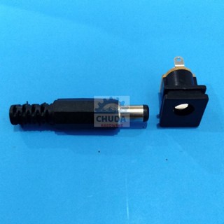 หัวแจ็ค 5.5x2.1mm แจ็ค ตัวผู้-ตัวเมีย DC-Jack ปลั๊ก DC แจ็ค DC ตัวต่อ ดีซีแจ็ค Socket #แบบ F-2.1 (1 ตัว)
