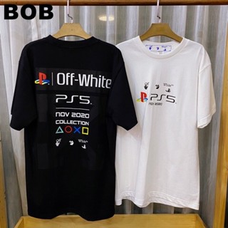 BOB เสื้อยืดแขนสั้น Off White เพล5 unisex tshirt S-3XL