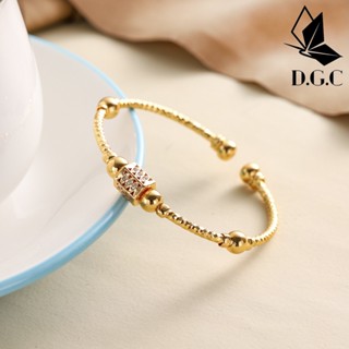 ⭐D.g.c✨สร้อยข้อมือ ไทเทเนียม สเตนเลส สีโรสโกลด์ หรูหรา เครื่องประดับแฟชั่น สําหรับผู้ใหญ่ D544