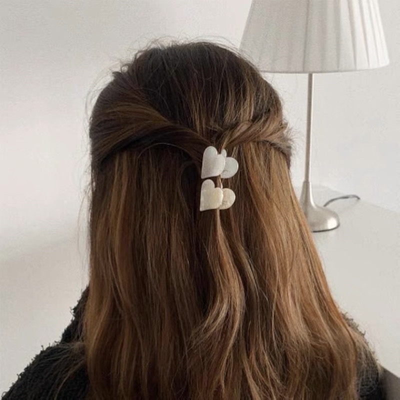 🔥HOT ITEM🔥 กิ๊บหนีบผมหินอ่อนหัวใจ สุดฮิต ขนาด 2.5 cm - รูปที่ 2