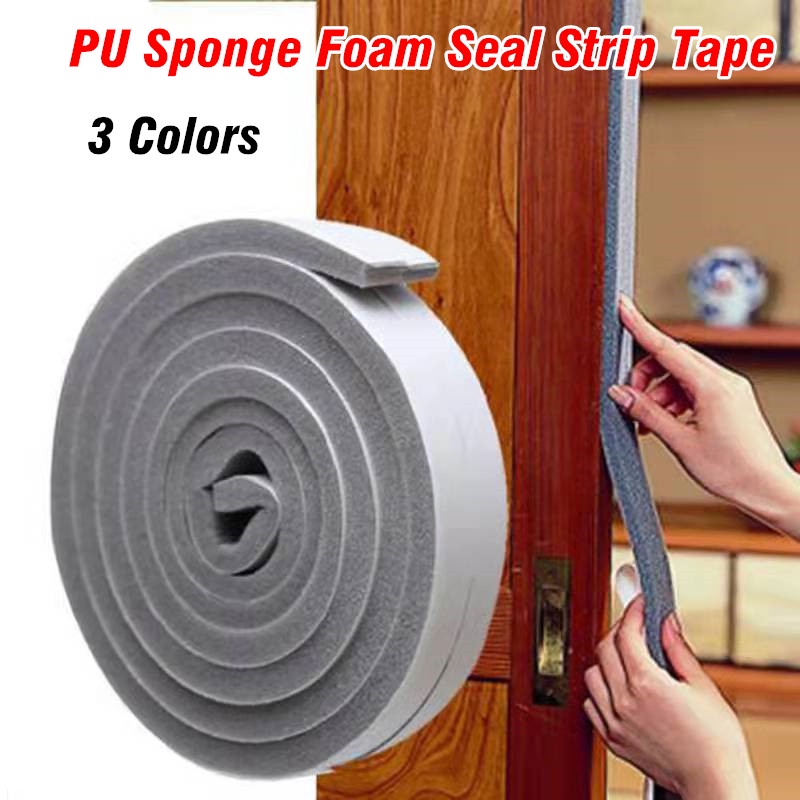 เทปโฟมซีลประตูหน้าต่าง PU Foam Seal Strip กันกระแทก กันเสียง กันลม สำหรับประตู หน้าต่าง และเฟอร์นิเจอร์