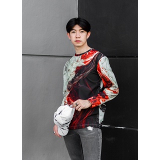 เสื้อแขนยาวลายหินอ่อน(สีแวมไพร์): Vampire Marble Sweater (Long-Sleeve)