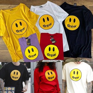 🔥พร้อมส่ง🔥 เสื้อยืดงานป้าย drew หน้ายิ้ม🌈freesize  อก44-46” ใส่ได้ทั้งหญิและชาย