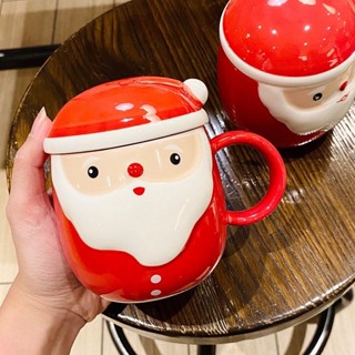 แก้วกาแฟพร้อมฝาปิดและช้อน ซานตาครอส #santacruz #christmas น่ารัก มี 4 แบบ ✅ใบละ 259.-