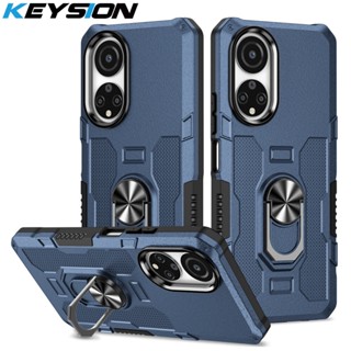 Keysion เคสโทรศัพท์ ซิลิโคนนิ่ม PC กันกระแทก พร้อมแหวนขาตั้งโลหะ สําหรับ Honor X7 Huawei Honor X7 4G