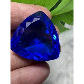 Synthetic Lab Blue Topaz Trillion 23mm- 40cts