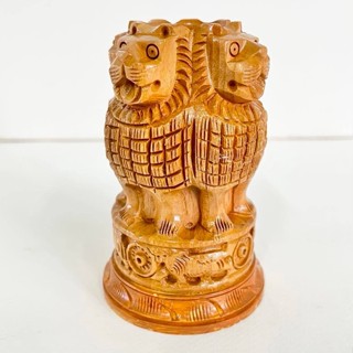 ที่ใส่ปากกา/Ashoka Pillar/ National Emblem India Memento Statue Showpiece/size 3 x 3 x 4.5 นิ้ว