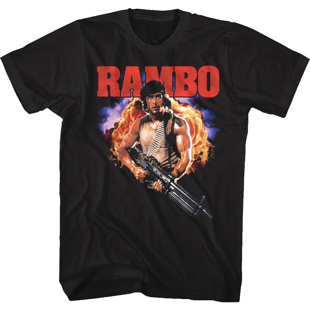 Fireball Rambo T-Shirt เสื้อสีขาว เสือยืดผู้ชาย
