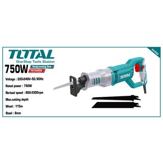 Total เลื่อยชักไฟฟ้า 750วัตต์ รุ่นTS100806 ( Sabre Saw ) - เครื่องเลื่อยชัก เลื่อยชัก แถมฟรี ชุดใบเลื่อยชักตัดไม้