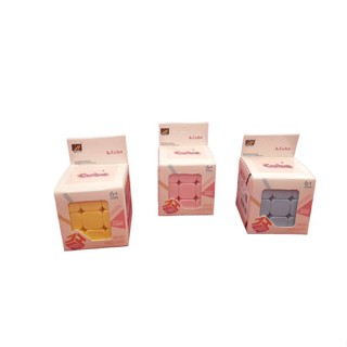 รูบิค 3x3 สีพาสเทล สีล้วน jiehui Rubik cube คละแบบ รุ่น490/436186