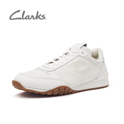 Clarks ใหม่ รองเท้าผ้าใบลําลอง แบบผูกเชือก ใส่สบาย สีขาว เหมาะกับการวิ่ง เล่นกีฬา สําหรับผู้ชาย 2022