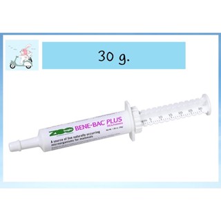 Bene-Bac Plus exp.10/2023 อาหารเสริม โปรไบโอติก เสริมภูมิคุ้มกัน ช่วยย่อย สำหรับสุนัข แมว กระต่าย (30 กรัม/หลอด)