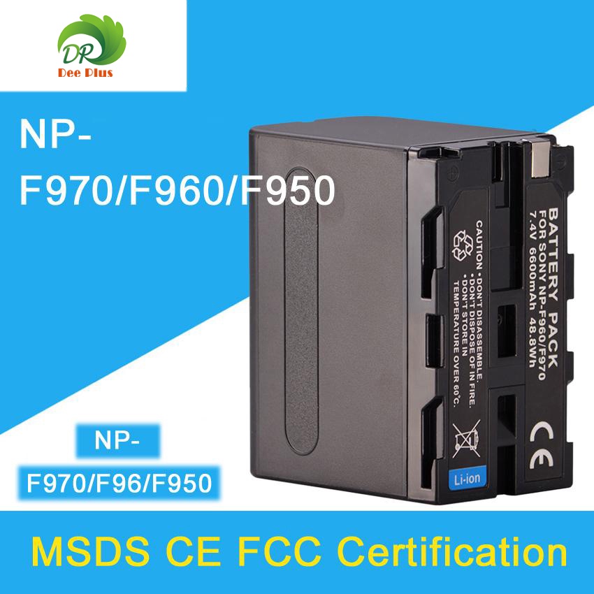 แบตเตอรี่เทียบ NP-F970 6600mAh ใช้สำหรับ F950 F970 F550 F770 MC1500C 190P 198P HD1000CและไฟLED YN300