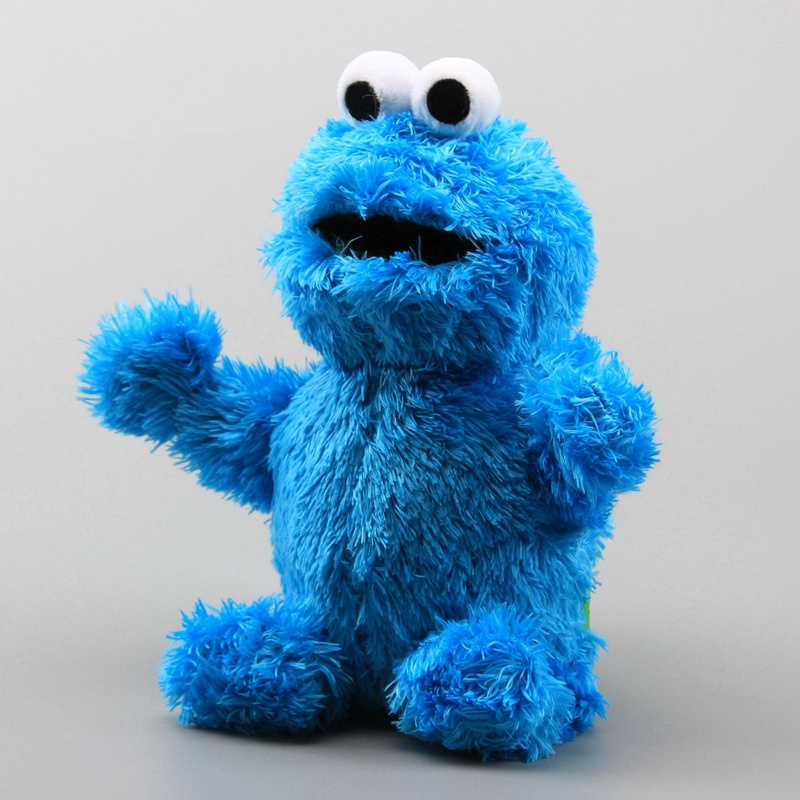 ของเล่นตุ๊กตา Elmo และ Cookie Monster แบบนิ่ม ขนาดใหญ่ 30 ซม. สําหรับเด็ก
