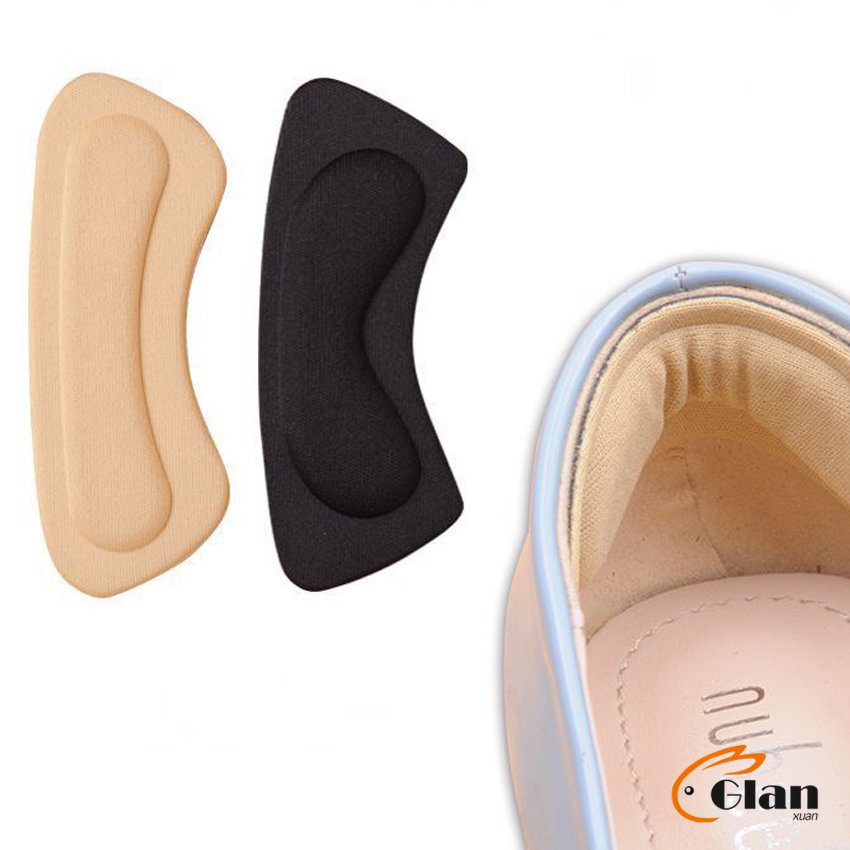 Glanxuan แผ่นกันกัด  แผ่นกันรองเท้ากัด เนื้อนิ่ม ช่วยแก้รองเท้าหลวม 1 แพค ต่อ คู่  Sponge heel pad