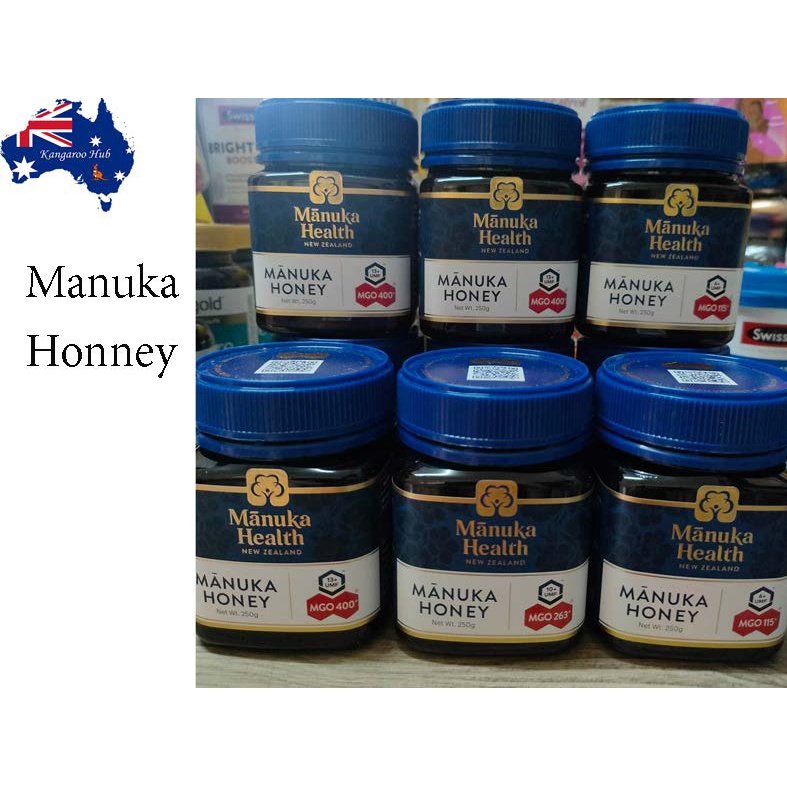 Manuka honey น้ำผึ้งมานูก้า MGO 263+/250g, MGO400+/250g และ  Manuka Health MGO 573+/250g