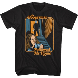 The Boogeyman Followed Me Home Halloween T-Shirt เสื้อผู้ชายเท่ เสื้อยืดคอกลม เสื้อยืดเด็กผช เสื้อยืดผู้ชาย