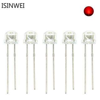 1000 ชิ้น 5 มิลลิเมตร LED ไดโอดหมวกฟางสีขาวสีแดงสีเขียวฟ้าเหลือง DIP F5 Super Bright Emitting Light DIY PCB หลอดไฟ