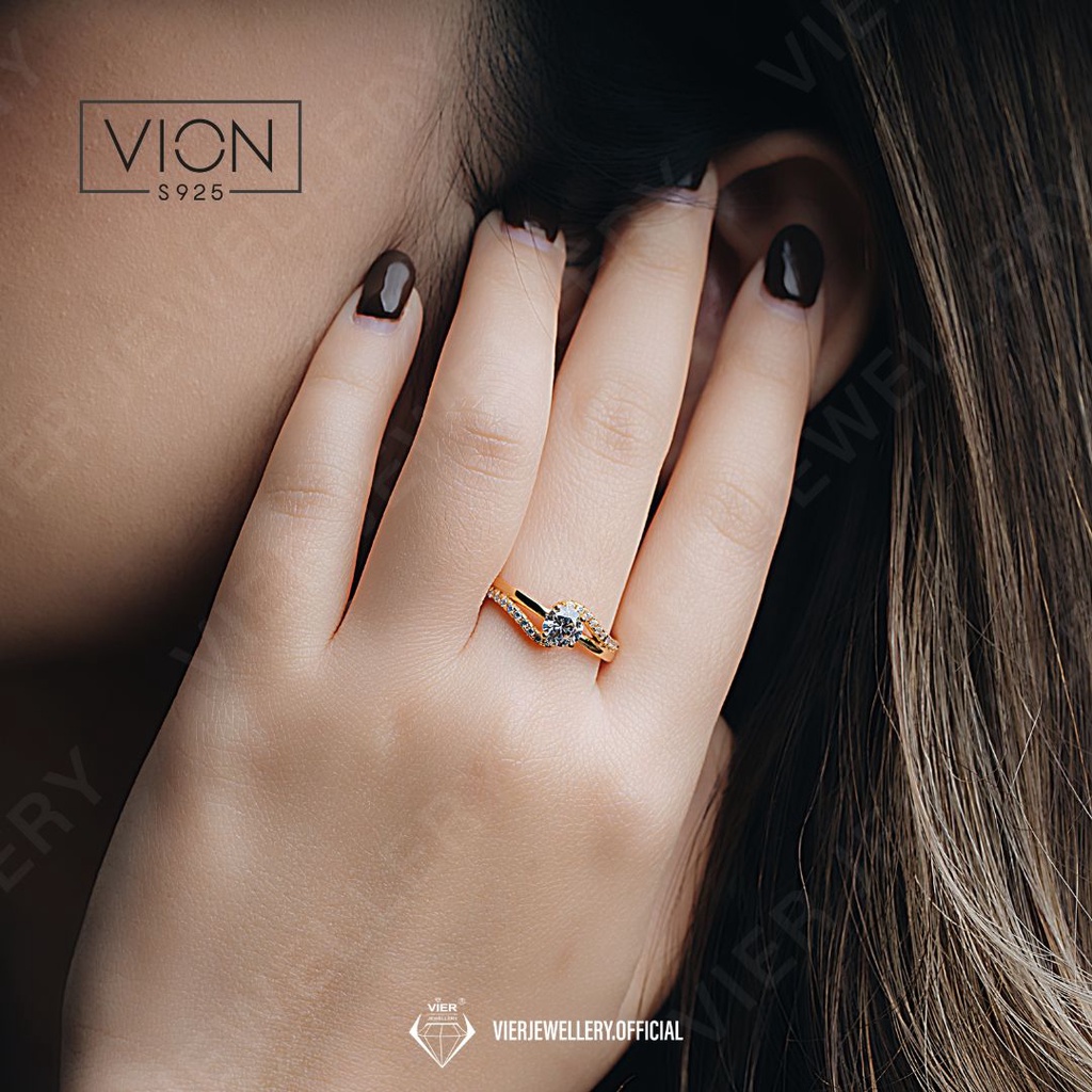 Vion S925 แหวน 13058 เงิน 925 แหวน/เงินคริสตัลเซอร์โคเนีย โดย vierjewellery