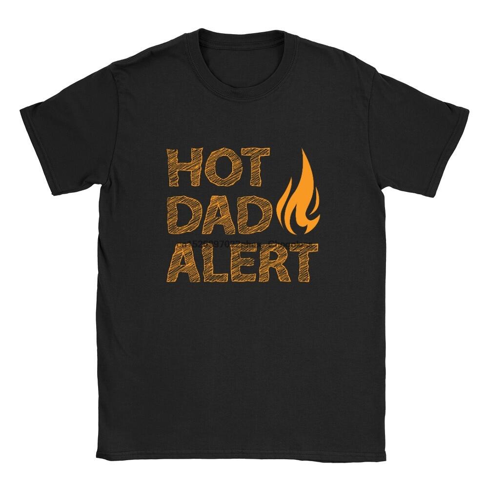 Hot Dad Alert Mens T-Shirt Funny Joke New Dad Fathers Day DILF