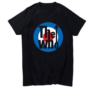 เสื้อยืดผ้าฝ้ายพิมพ์ลายขายดี เสื้อยืดแขนสั้น The Who 1964 The Best Rock And Roll Band In The World Target Texture Vtg สํ