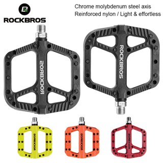 ROCKBROS  บันไดจักรยาน Bike Pedals กราไฟท์ DU แป้นเหยียบแบริ่งไนลอนเสริมแรงสำหรับแป้นเหยียบจักรยานเสือหมอบ MTB Mountain Road BNT0678