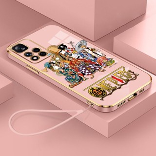 เคส Redmi Note 10s 11s 10 11 Pro Plus หรูหรา ชุบ วันพีช ซีรีส์ โรงละคร กิโมโน เคสโทรศัพท์ TPU นิ่ม สี่เหลี่ยม กันกระแทก