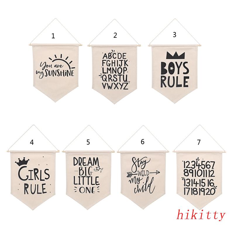 Hik ป้ายผ้าใบผ้าฝ้าย สําหรับแขวนตกแต่งผนังบ้าน ห้องนอน งานแต่งงาน ห้องเรียน ห้องอาบน้ําเด็ก