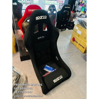 เบาะแท้ เบาะแต่ง SPARCO Racing  EVO XL QRT Fibreglass seat Black เบาะหลังแข็ง เบาะคุณภาพ เบาะรถแข่ง สปาร์โค อีโว สีดำ