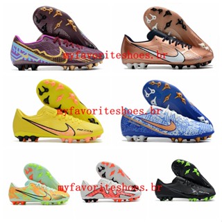 รองเท้าฟุตบอล Mercurial Vapor XV Academy TF Cleats สีดํา สีฟ้า สําหรับผู้ชาย 2022 00123