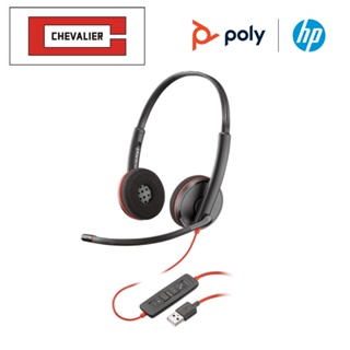 Poly Plantronics Blackwire C3220 หูฟังแบบมีสาย หูฟังคอลเซ็นเตอร์ SINGLE UNIT HEADSETS &amp; HEADPHONES BLACKWIRE 3200