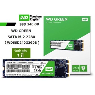 👍🔥⚡💥ราคาแรงส์ 9.9🔥⚡💥240GB SSD (เอสเอสดี) WD GREEN SATA M.2 2280 R540MB/s R405MB/s - รับประกัน 3 ปี Synnex