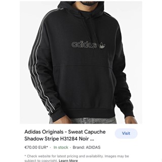 NEW MENS ADIDAS ORIGINALS SHADOW STRIPE TREFOIL HOODIE เสื้อฮู้ดดี้ ผู้ชาย อาดิดาส มีแถบ 3 แถบ