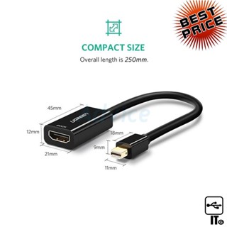 Converter Mini Display Port TO HDMI UGREEN (40360) ประกัน 2Y