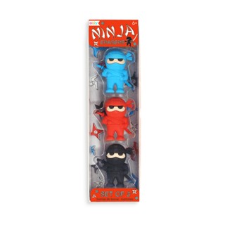 Ninja Eraser  ยางลบนินจา สุดเท่!!  Set 3 ชิ้น  พร้อมส่ง