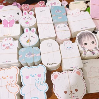 🐻พร้อมส่ง🐻 แผงกระดาษ แผงกิ๊บ แป้นยางรัดผม แป้นกระดาษติดกิ๊บ 50 แผ่น