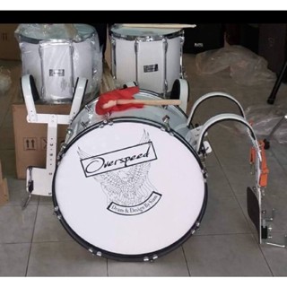 สินค้าพร้อมส่ง*กลองใหญ่มาร์ชชิ่งเบสดรัม Marching Bass Drum Overspeed 8 หลัก ขนาด 26 นิ้ว ของแถมชุดอาร์มสะพาย , ไม้ตีกลอง