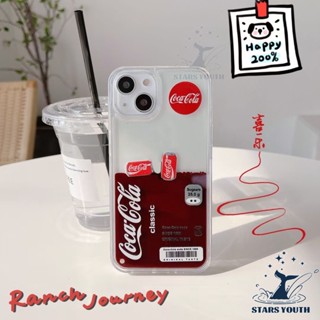 เคสโทรศัพท์มือถือ TPU แบบแข็ง แบบใส กันกระแทก Coke ลอยน้ํา สําหรับ iPhone 14 PRO MAX + 11 12 13 Pro Max 14 plus X XS MAX XR 7plus 8 Plus