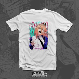 เสื้อยืด# Chainsaw Man Power Trendy Anime Graphic T-Shirt