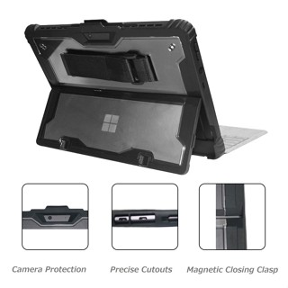 กรณีสําหรับ Microsoft Surface Pro 8 7 6 5 4 Surface Go 2 3, เคสฝาครอบที่ทนทานป้องกันแบบ All-in-One พร้อมที่ใส่ปากกา