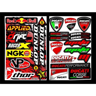 DUCATI NGK Racing สติ๊กเกอร์ Racing สติ๊กเกอร์สำหรับแต่ง รถมอเตอร์ไซค์ บิ๊กไบค์ รถยนต์ Car เนื้อPVC เคลือบเงา กันน้ำ