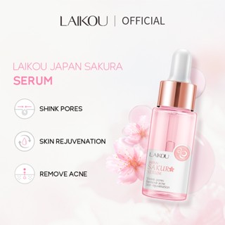 Laikou Sakura เซรัมบํารุงผิวหน้า เอสเซนส์ฟื้นฟูผิว ต่อต้านริ้วรอย ให้ความชุ่มชื้น 17 มล.