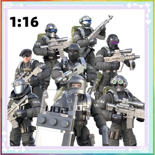 【COD】1:16 8pcs ของเล่นทหารจำลอง หุ่นจำลองกองทัพบกที่เคลื่อนไหวได้จริงที่ชื่นชอบของเด็กชาย