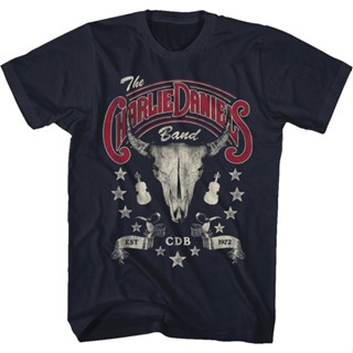 Est. 1972 Charlie Daniels Band T-Shirt เสื้อยืดวินเทจ เสื้อสีขาว เสื้อสีขาว