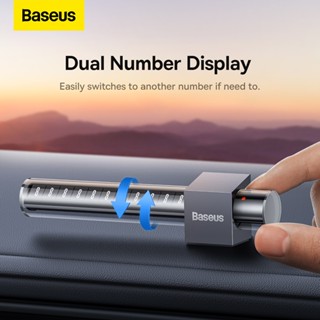 Baseus แผ่นป้ายหมายเลขโทรศัพท์ ที่จอดรถชั่วคราว พร้อมสติกเกอร์ตัวเลขแม่เหล็ก อุปกรณ์เสริมรถยนต์