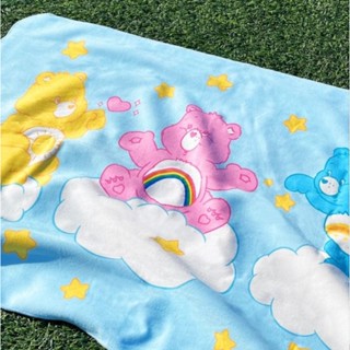 ( พร้อมส่ง ) Care bears Throw Blanket ผ้าห่มแคร์แบร์