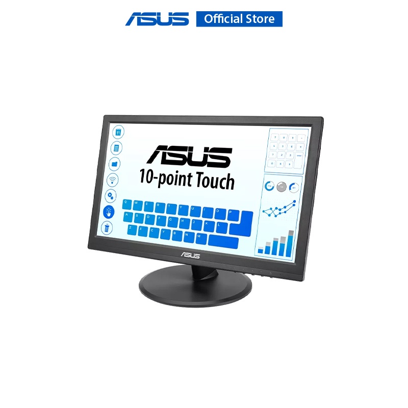 ASUS หน้าจอมอนิเตอร์ Touch Monitor  VT168HR LED  15.6 นิ้ว WXGA 5ms(GTG) 60Hz หน้าจอสัมผัสได้