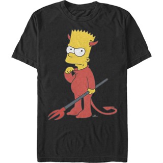 Barts Devil Costume The Simpsons T-Shirt เสื้อยืดสไตล์เกาหลี เสื้อยืดผู้ชาย