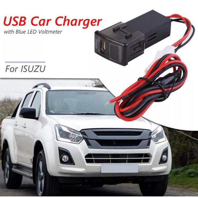 USB + วัด Volt Meter ตรงรุ่น All New Isuzu V-CROSS ปี 2012-2019 พร้อมปลั๊กตรงรุ่น พร้อมส่งจากไทย ราคา ถูกที่สุด ดีลบีเคเค แกลเลอรีภาพที่ 6